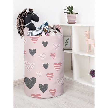 Basket for toys "Assorted hearts, size 40x60 cm