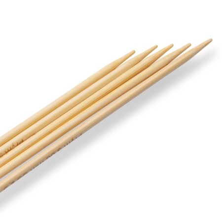 Knitting needles, bamboo, 3.0 mm/15cm, 5 pcs-2
