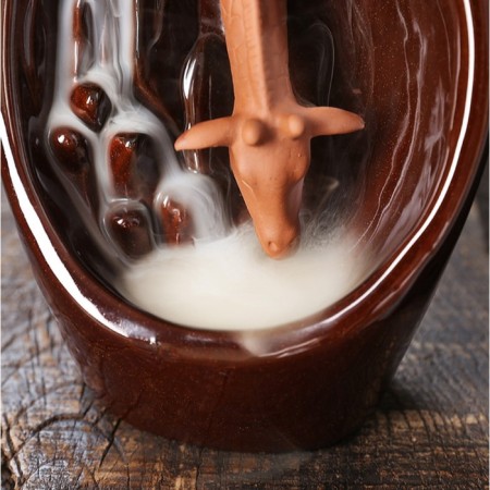 Set of incense on the stand "Giraffe on a watering" 22x13cm-1