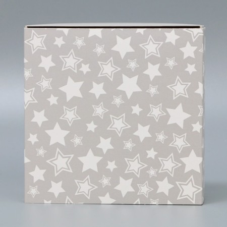 Gift folding box, packaging, “stars”, 14 x 14 x 8 cm-2