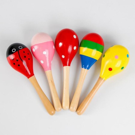 Wooden toy "Marakas", in assorted., 19 cm, mix-1