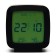 Clock - electronic desk alarm clock: thermometer, calendar, hygrometer, 7.8 x 8.3 cm