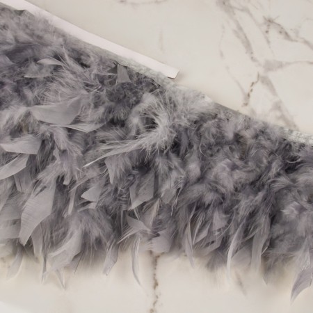 Tesma with feathers turkey, 13-17 cm, 5 ± 0.5 m, gray color-1