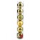 Set of balls plastic D-8 cm, 6 pcs "Pattern Assorted" Gold