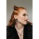 Acryl Earrings "knives" bloodied, red-white color in ferrous metal