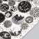 Decor for creativity cardboard "Chips and buttons. Black" 24 pcs 13x16.5 cm