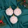 Set of balls plastic D-8 cm, 3 pcs "Tenderness" star, pink
