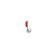 Mormyshka column black, red abdomen + cube silver, weight 0.6 g