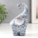 Souvenir Polystone "Stone Elephant with silver ears" 8x9.5x13 cm