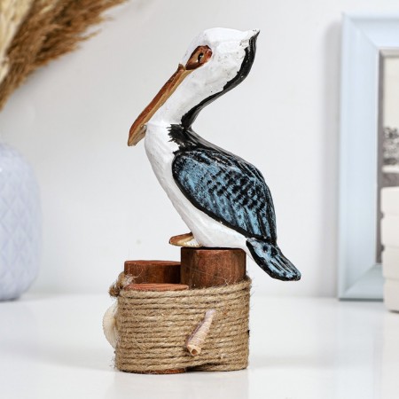 Figure "Pelican on buoys" 10.5x7x9cm-2