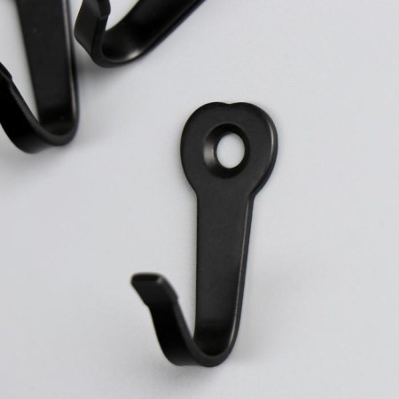 Metal hook "heart" black 4x1.6x0.8 cm