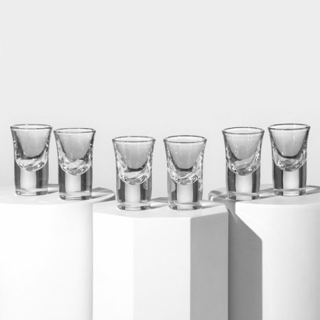Set of piles, glass, d = 4.5 cm, h = 7.2 cm, 35 ml, 6 pcs