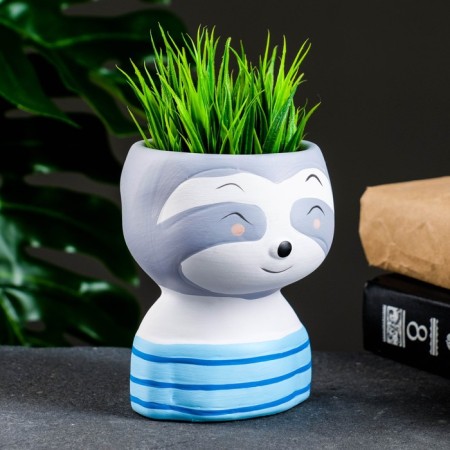 Pot "Sweet Raccoon" Blue, 6x11cm
