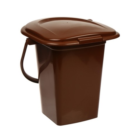 Bucket-loop, h = 39 cm, 17 l, removable chair, brown-3