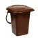 Bucket-loop, h = 39 cm, 17 l, removable chair, brown