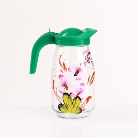 Set for juice "Orchid" art painting, 6 glasses 1250/200 ml mix-13