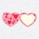Valentine's postcard double "I love!" Raspberry hearts