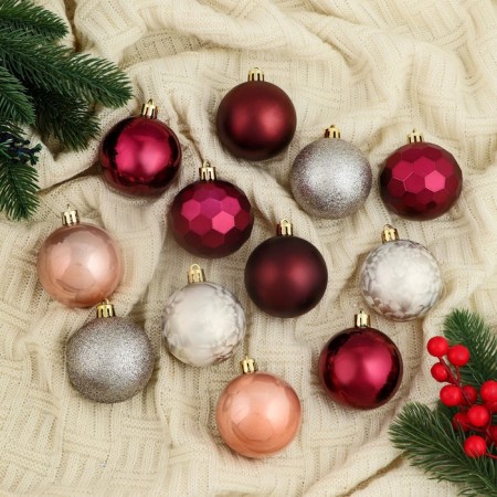 Set of balls Plastic D-6 cm, 12 pcs "Madison" Elite, mix