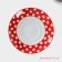 Tea Ceramic Dolyana Service "Peas", 4 items: 2 cups 210 ml, 2 saucers d = 14 cm, red red color