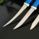 Set of kitchen knives Tramontina Felice, 3 pcs, blue color