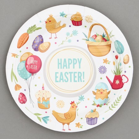 Paper plates "Light Easter", 6 pcs