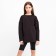 Longsliv children's minku color black, height 122 cm