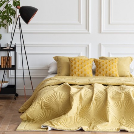Cover with pillowcases "Hugo", size 230x250 cm, lemon color
