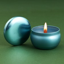 Ароматическая свеча из соевого воска «Зимняя свежесть», аромат океан, 6 х 6 х 4 см.