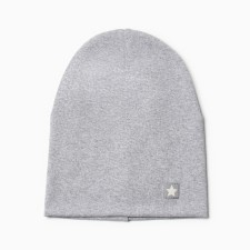 Hat for a boy, color gray melange, size 50-54