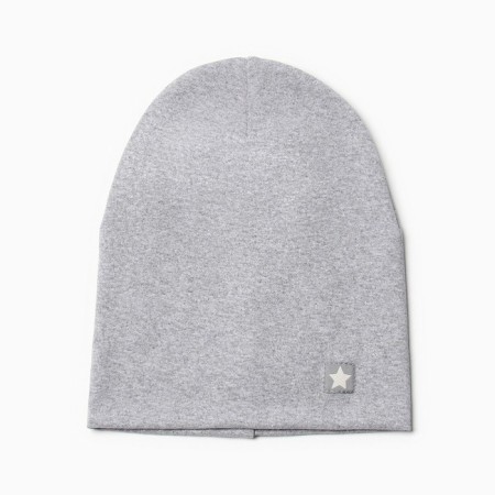 Hat for a boy, color gray melange, size 50-54