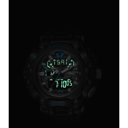 Watch is an electronic watch, with an alarm clock, d-6.1 cm, strap L-26 cm, 5 atm, black strap-1