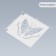 Stencil plastic "butterflies" set 6 pcs 13x13 cm
