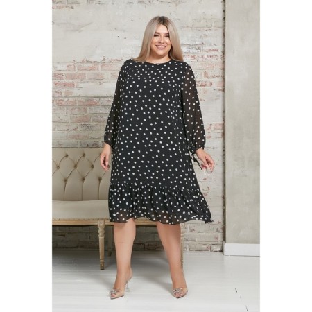 Female dress, size 54, black color-1