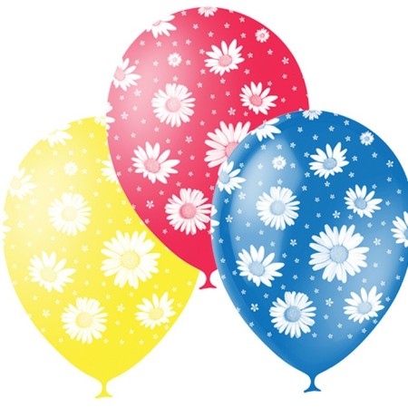 Shar Latex 12 “Chamomile”, pastel, 5-sided, set 25 pcs., Mix