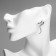 Earrings Metal Xuping snake, white color in silver
