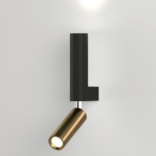 Wall lamp EUROSVET PITCH 40020/1, LED, 6 W, 4200K, 300LM, 35x35x255 mm, black color, brass
