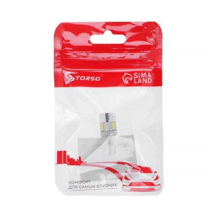 Auto Stuffing LED T10 W5W, 6 LED, 3 W, lens, glow white-2