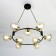 Suspended chandelier Citilux "Planet" CL105195, 80x80x30 cm, 9x40W, E14, brown color