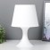 Table lamp 1340001 1HE14 15W white d = 19.5 height 28 cm Risalux