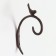 Hook decorative cast iron suspended "bird" 14x23x2.5 cm