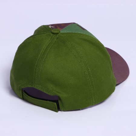 Children's cap for the boy Military, the color is green, Rr. 54-3