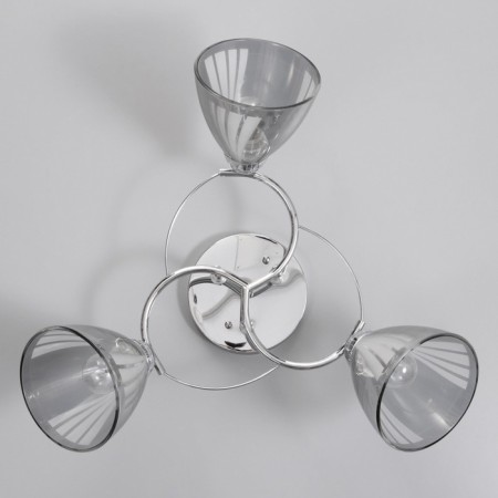 Cauces "Poli" 3x60W E27 chrome 56x56x24cm-3
