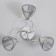 Cauces "Poli" 3x60W E27 chrome 56x56x24cm