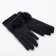 Female gloves minku "fluff", size 6.5, black color