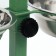 Stand with bowls, 2 x 500 ml, height 30 cm, collapsible, green