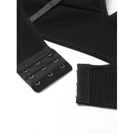 Female set (top, panties) Black color, size 46-48-8