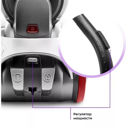 Vacuum cleaner KT-5152, 700 watts, 1.6 l, gray-red-4