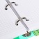 A notebook on rings A5 120 sheets in the Lorex "Neon. Green" cage, with a change of block, a plastic cover, with stickers