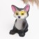 Piggy bank "Cat" black 13x13x23cm
