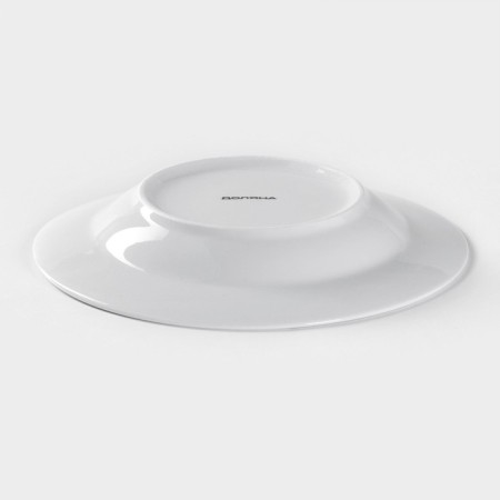 Plate porcelain deep shade "rose", d = 20 cm, white color-2